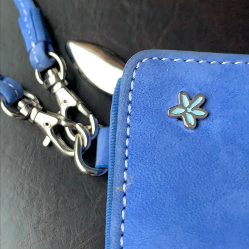 Italian Calfskin Blue Wallet/Wristlet. - Picture 2 of 11